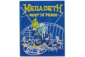 SIGITASTRADING Megadeth Rust In Peace Hq Écusson Patch en fer brodé sur accessoire