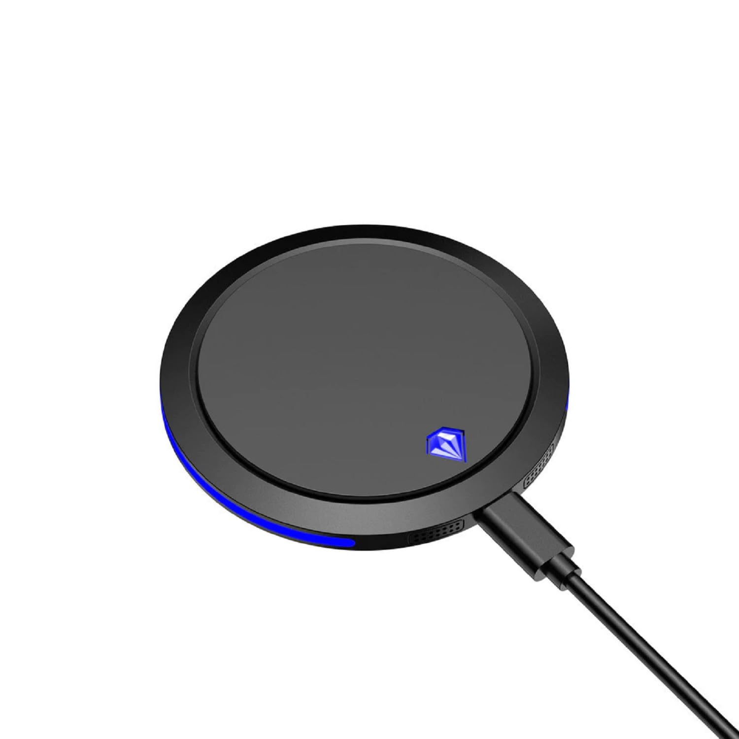 KRABERS Wireless Charger, 15W Quick Fast Wireless Charging Pad [USB A to C Cable] Compatible with All Wireless Compatible Smartphones,Mobile Phone - Black(ONE Years Full Warranty),