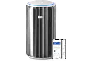 Philips Air Purifier 3200 Series - HEPA NanoProtect + Active Carbon Filter, CADR 520m³/h for 135m² Allergy sufferers, Ultra-quiet, Intelligent and Energy efficient, Silver (AC3220/10)