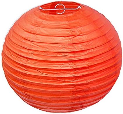 Set of 2 Round Paper Lantern Wedding Party Decoration 10"/25cm (Red)