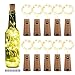 Price comparison product image Wine Bottles String,Bottle Lights Cork Waterproof Fairy Lights 2M/20 LEDs Battery Included for Party Birthday Wedding Home Table Decor Christmas Warm White (10 Pack)