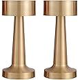 Cordless Table Lamp, Touch Sensor Bar Table Lamps Set - Bedroom Bedside Restaurant Led Light Fixtures, Rechargeable Battery Metal Aluminum Housing, Assorted Color 2pack