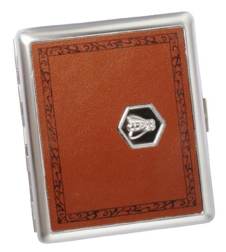 Preisvergleich Produktbild 18er Zigarettenetui LAGUIOLE Leder-Look Braun NEU+OVP