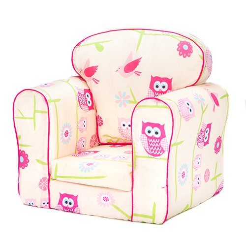 Ready Steady Bed® Owls Design Upholstered Children's Armchair with Removable Cover