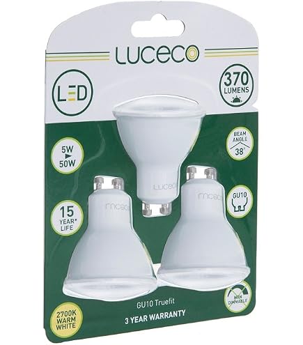 Luceco 5W LED GU10 2700K Warmweiß, Dimmbar – 10e Produktbild-Vorschau 3