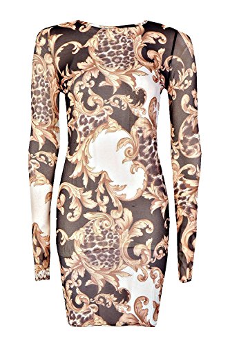 baroque bodycon dress Emery Baroque Sequin Dress – Dress the Population main image 1