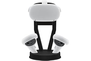 Mcbazel VR Stand, Display Holder Stand for Quest 2/Quest 3/Quesr 3s/PS VR/Touch Controller, Quest 2/3/3s stand-Black