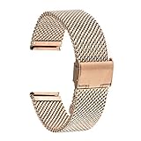 TRUMiRR 20mm Uhrenarmband Milanese Edelstahl-Band für Samsung Gear S2 Classic R732 R735, Moto 360 2 42mm Herren, Pebble Zeit rund 20mm,Bradley Zeitmesser, Garmin Vivomove, 40mm Daniel Wellington