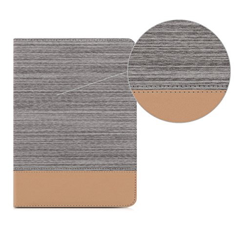 3in1 Set: kwmobile Hülle für Samsung Galaxy Tab S2 9.7 T810N/T813N/T815N/T819N – Tabletcover Slim Case Tablet Schutzhülle – Smart Cover Tabletcase Hellgrau + Folie, kristallklar + Stylus, Schwarz - 9