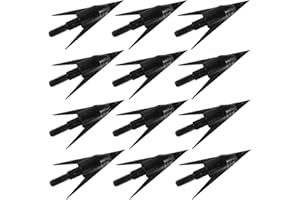e5e10 12 Pcs Hunting Fish Broadheads 120Gr Points Bowfishing ArrowHead Expandable Blade