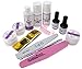 Professional Use/Home Use UV Gel Nail Art Set with Topcoat Brush Basic UV Gel