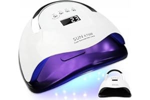 Lewer - Led Nagellampe 220W SUN X7 LCD DUAL MAX UV, 10/30/60/99 s Timer, für Füße und Hände, für Alle Gel Nagellack, Gelnägel - Professional Nagellacktrockner
