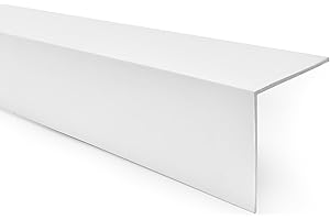 Quest Angolo Protettivo Rigido in PVC Autoadesivo per Protezione degli Spigoli 25x25mm, 150cm, Bianco