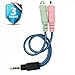 Price comparison product image 3.5mm Jack Cable Adapter Kit Mutual Convertors for PC headset PS4 PS3 Xbox and Smartphone Tablet Earphone with Headphone/Microphone Function Simultaneously Y Splitter Audio 2 Female to 1 Male