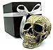 Produktbild compiled by mareu-design Totenkopf Toten-Schädel Skull mit keltischen Symbolen in schwarzer Geschenkbox Geschenkidee Gothic Mystik Fantasy, Party-Geschenk (beige-braun Gravur 2)