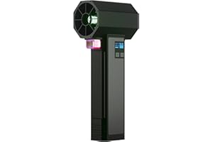 XOOPON Auto-Trocknungsgebläse mit LED-Licht, Luftgebläse für die Autotrocknung, sofortiger Schub von 1600G und 220MPH, 4 Geschwindigkeiten, tragbares elektrisches Laubgebläse (Tiefschwarz)