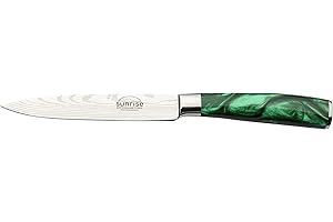 Rockingham Forge Coltello multiuso Collection Sunrise 5", acciaio inossidabile con manici in resina, verde smeraldo