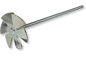 DEWEPRO® Scheibenrührer - Farbrührer mit Sternkopf einfach, verzinkt, Farbmischer ø75x300mm, Rührquirl zum Verrühren von Farben und Flüssigkeiten
