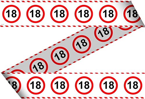 23-tlg. Partyset 18. Geburtstag Dekoset Dekobox – Verkehrschild – Girlanden, Luftballons - 5