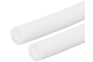 PATIKIL Pipe Insulation Foam Tube, 2 Pack Pool Noodles Foam Tubing Outdoor Wrap Pipe Covers 5/8" (15mm) ID x 1" (25mm) OD x 6.6 ft for Handle Grip HVAC Units, White