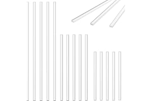 AHANDMAKER 55 palitos acrílicos transparentes planos para decoración de tartas, palitos de helado reutilizables para manualidades, pasteles, dulces, chocolate, galletas, postres