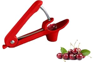 BIBITI Denoyauteur Cerise Et Prune,Acier Cerises Prunes Fruits Dénoyauteur Manuel Multifonctionnel Ménage,Inoxydable Denoyauteur Olives Portable Plastique Cuisine pour Fruit Dénoyauteurs (rose)