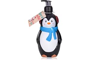 ‎ACCENTRA Accentra Handseife HAVE AN ICE DAY, 310ml im Pumpspender in Pinguin-Form, Flüssigseife Seifenspender, Vanilla Frost -Duft - nachfüllbar, 8156666, Schwarz-weiß