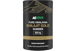 AG nature Shilajit Himalayano Originale 60 Caramelle Gommose- Integratore Alimentare Naturale con +85 Minerali e Acido Fulvico e Umico