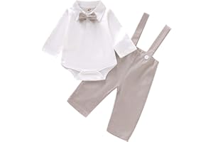 GAJAOUS Bébé Garçons Costume De Baptême Gentleman Vêtements Ensembles Toddler Garçons À Manches Longues Cravate Costume De Mariage pour Le Printemps Automne