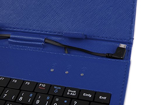 Deutsche Tablet-Tastatur mit QWERTZ-Layout für Ihr 8 Zoll Medion Lifetab S7851 / S7852 – Farbe: Blau – von DuraGadget - 4