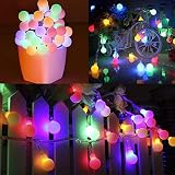 【Cadena de Luces】 Zorara Guirnalda Luces Pilas consiste en 80 LED, para una longitud total de 10 m; tan flexible puedes diseño cualquier patrón como quieras, perfectas para la decoración de Navidad, en patio, balcón, habitación, cocina, salón de estar, fiesta de cumpleaños, etc.