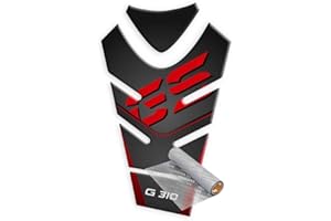 FOOQS Tankpad für B.MW G310 G 310 GS 2017-2019 (Schwarz/Rot)