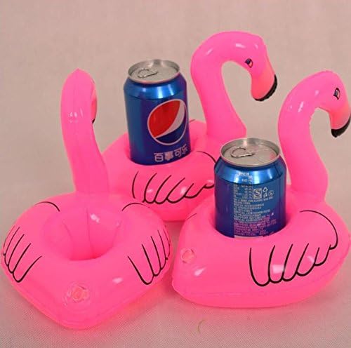 DaHanBL 4 Pcs Pink Creative Party Toy Tropical Flamingo Floating Coaster