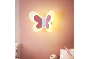 GUANSHAN Lámpara De Pared De Mariposa LED Lámpara De Pared De Cabecera De Dibujos Animados Creativos Soporte De Iluminación De Pared Iluminación De Pared Decorativa para Dormitorio, Habitación De Niños