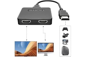NEWCARE HDMI Splitter 2 Monitore Gleichzeitig, Hdmi Splitter 1 in 2 Out (NOT Extend), hdmi Verteiler 1 in 2 Out Gleichzeitig, HDMI Verteiler 1 auf 2 Monitore Duplizieren/Nur Spiegel
