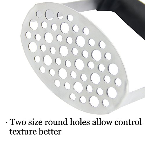 Zilong Kartoffelschleifer, Kartoffel-Schäler aus hochwertigem Edelstahl mit breitem und ergonomischem horizontalem Handgriff, Feines Gitter und Masche Platte, für glatte gestampfte Kartoffeln, Gemüse und Früchte - 5