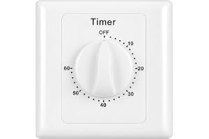 Timertimer, nedräkningstimer, multifunktionell mekanisk kontrolluttag, 100 ~ 240 V LED-indikator (120 minuter)