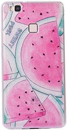 HeBan Luxury Bling Bling Glitter Sparkle Designer Case Shockproof Shining Fashion Style Back Cover for HUAWEI P9 Lite - Fruit Watermelon