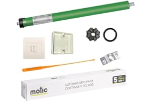 MOTIC - Mot 50 - Motor para persianas y toldos, tubo octogonal de 60 mm para persianas y estores, Motores para motorizar persianas, Mecanismo con interruptor, persiana electrica interior. Hasta 115 KG