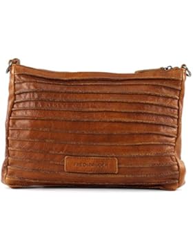 FredsBruder Riffel Crossbody Umhängetasche cognac
