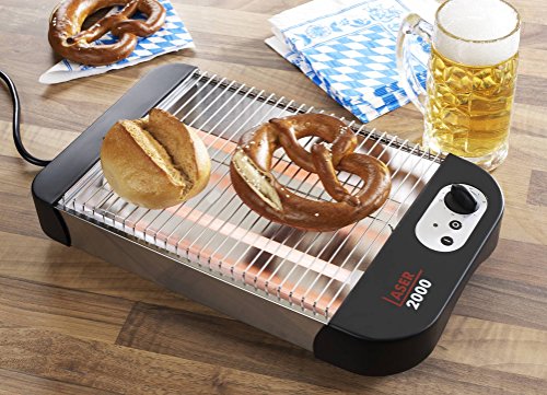 Flach Toaster für Brötchen und Brezel, 600 Watt - 2