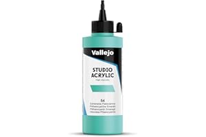 VALLEJO ACRYLIC STUDIO, PINTURA ACRÍLICA, 200ML, ESMERALDA FTALOCIANINA, Nº 54