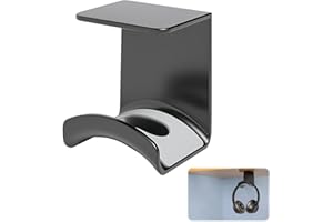 DORART HOME Support Casque, Porte Casque avec Adhésif Fort, Support Casque Gamer Noir, Crochet Headset Stand Holder pour Bureau, Mural, Table, Support Casque Audio pour Écouteurs Gaming, Câbles, Manette