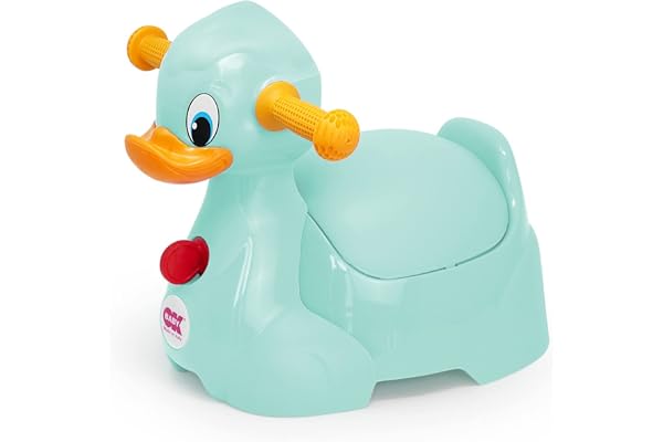 OKBABY Quack - Pot pour enfant avec assise ergonomique en forme de canard - Bleu clair
