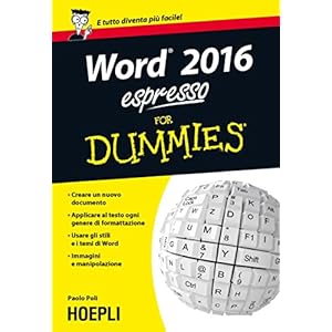 Word 2016 espresso For Dummies