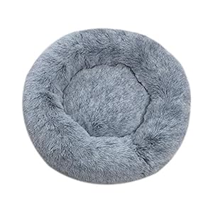 huangThroStore Cama calmante para Perros y Gatos, Cama de Felpa para Cachorros y Perros, Dark Gray, 40 cm