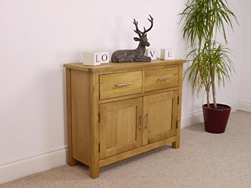 Nebraska Oak - Small Sideboard / 2 Door 2 Drawer Storage Dresser Cupboard Cabinet Unit - Image 3