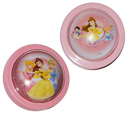 Preisvergleich Produktbild 2 Stk. Nachtlicht " Disney Princess - Prinzessin " / magisches Licht LED Schlummerlicht mit Schalter - Nachtlampe ohne Strom Lampe mit Batterie - Prinzessinnen - Kinder Mädchen Baby - Licht