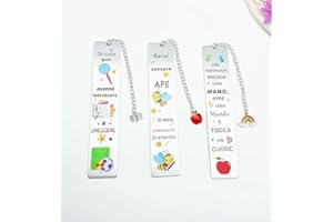 HEYOMI 3 Pezzi Segnalibro Maestra Insegnate, Regalo Maestre Fine Anno, Personalizzato per Giornata Degli Insegnanti Grazie,Marcatori di Pagina, Regalo Fine Anno Studenti, Natale Compleanno Laurea la Pensione