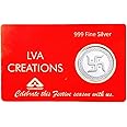 LVA CREATIONS 1 Gram Silver Coin 1g Silver Coin bar 999 bis hallmarked pure silver coin with Packaging For Diwali Puja, Occasions, Festive Season, Opening Ceremony and Coporate Gifting